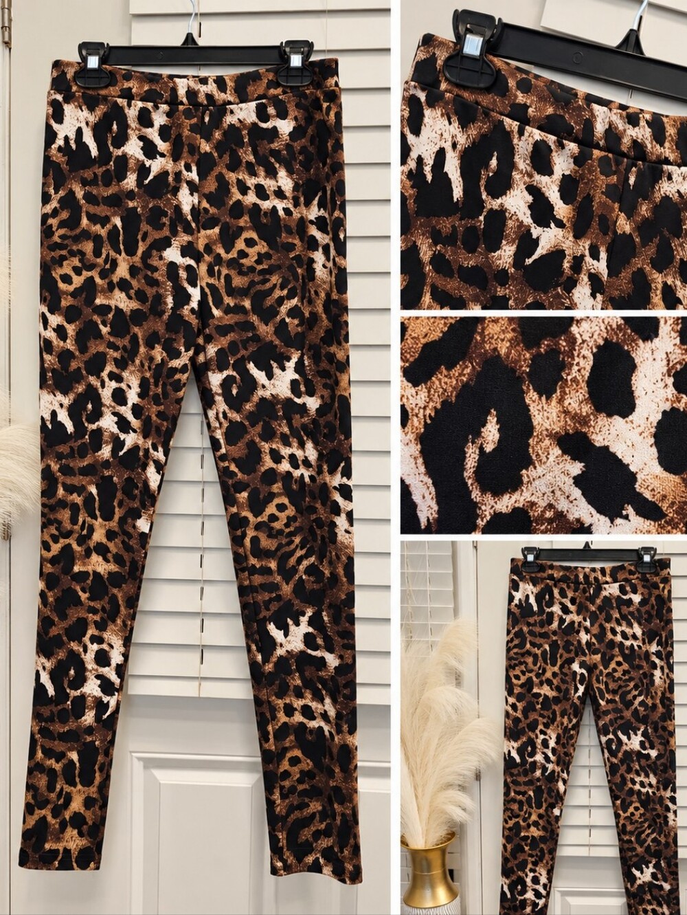 Xhilaration Leopard Print Leggings - Brown Black